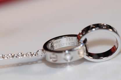 [⭐JeweliWhal]LOVE NECKLACE PINK GOLD AND SILVER