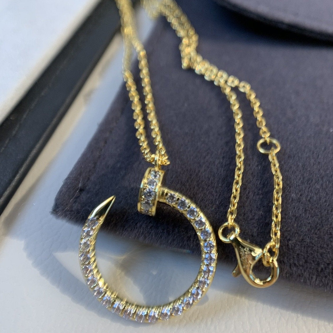 [⭐JeweliWhal]JUSTE NECKLACE GOLD DIAMONDS