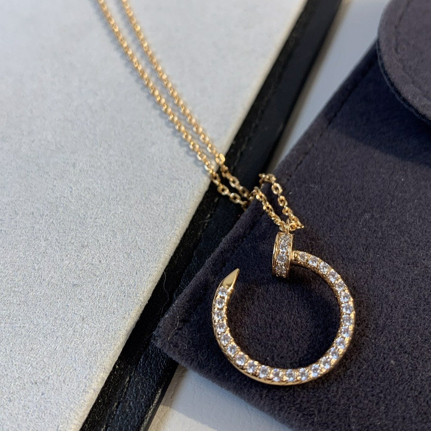 [⭐JeweliWhal]JUSTE NECKLACE PINK GOLD DIAMONDS