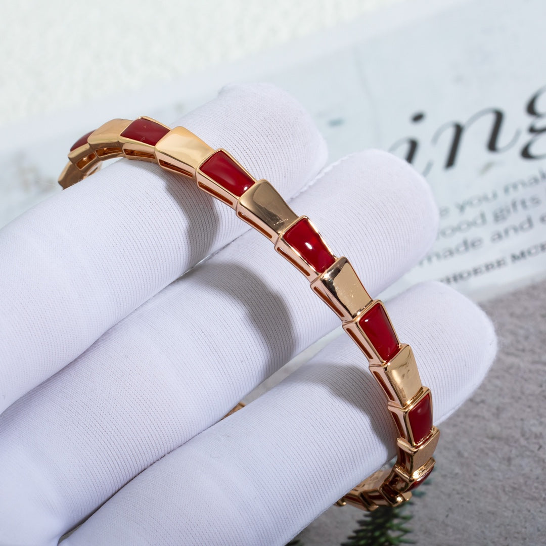 [⭐JeweliWhal]SERPENTI BRACELET PINK GOLD RUBELLITE