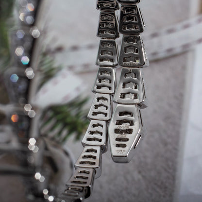 [⭐JeweliWhal]SERPENTI BRACELET 6MM SILVER DIAMOND