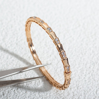 [⭐JeweliWhal]SERPENTI SMALL BRACELET PINK GOLD DIAMOND