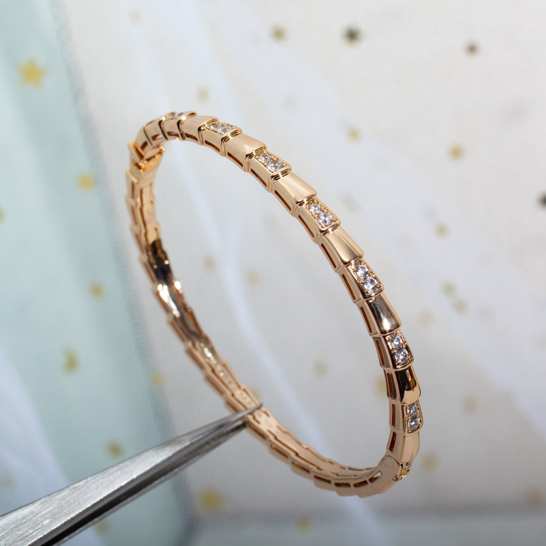 [⭐JeweliWhal]SERPENTI SMALL BRACELET PINK GOLD DIAMOND