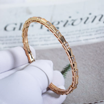 [⭐JeweliWhal]SERPENTI SMALL BRACELET PINK GOLD DIAMOND