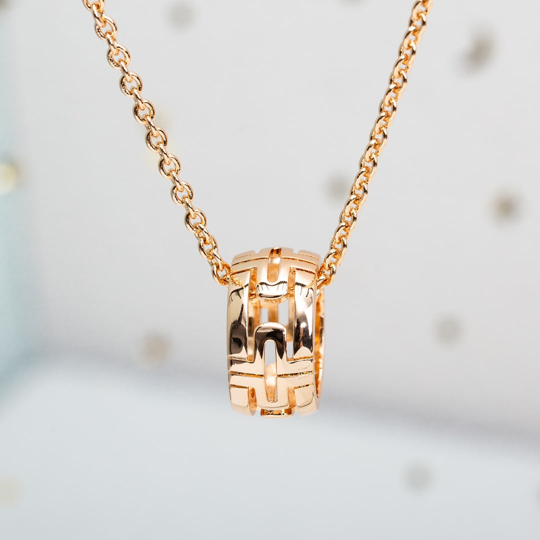 [⭐JeweliWhal]PARENTESI NECKLACE PINK GOLD