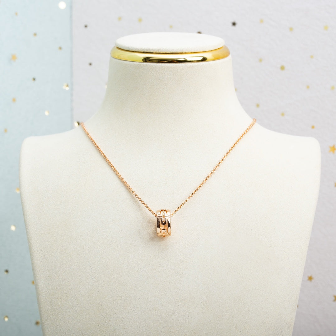[⭐JeweliWhal]PARENTESI NECKLACE PINK GOLD