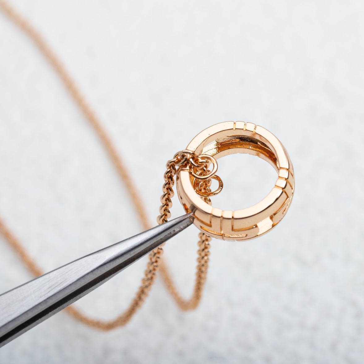 [⭐JeweliWhal]PARENTESI NECKLACE PINK GOLD