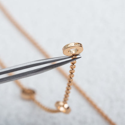 [⭐JeweliWhal]PARENTESI NECKLACE PINK GOLD