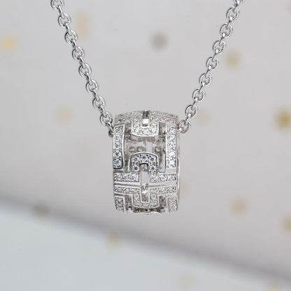 [⭐JeweliWhal]PARENTESI NECKLACE SILVER DIAMOND