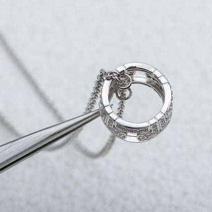 [⭐JeweliWhal]PARENTESI NECKLACE SILVER DIAMOND