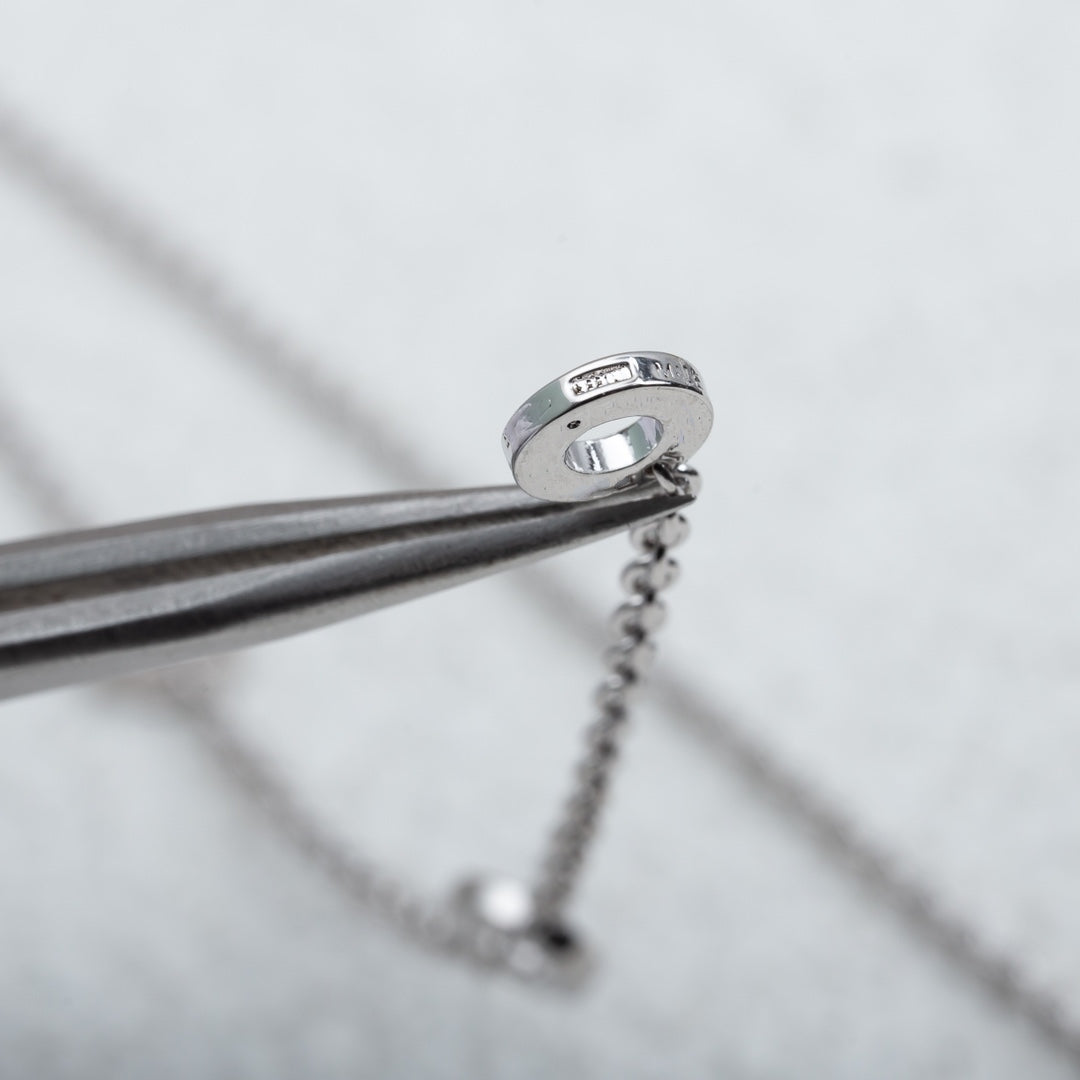 [⭐JeweliWhal]PARENTESI NECKLACE SILVER DIAMOND