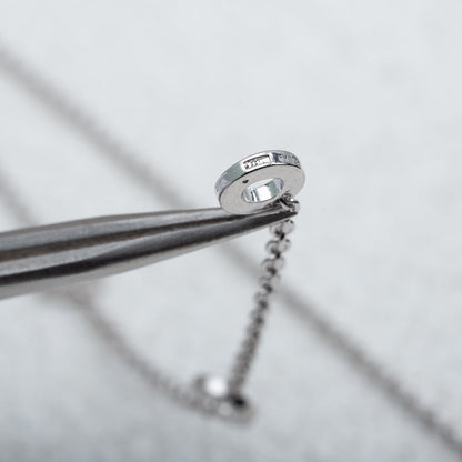 [⭐JeweliWhal]PARENTESI NECKLACE SILVER DIAMOND
