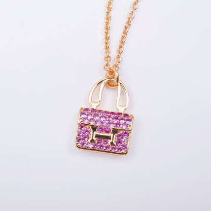 [⭐JeweliWhal]CONSTANCE PEDANT PURPLE DIAMOND NECKLACE