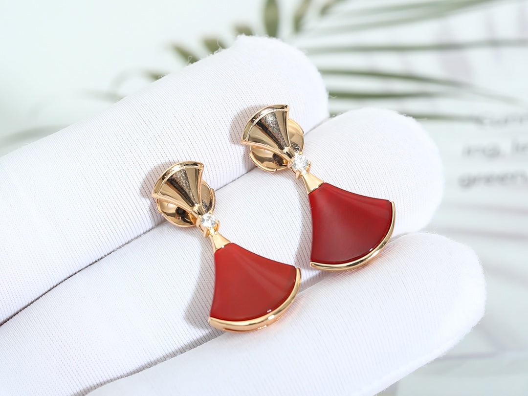 [⭐JeweliWhal]DREAM Carnelian PINK GOLD EARRINGS