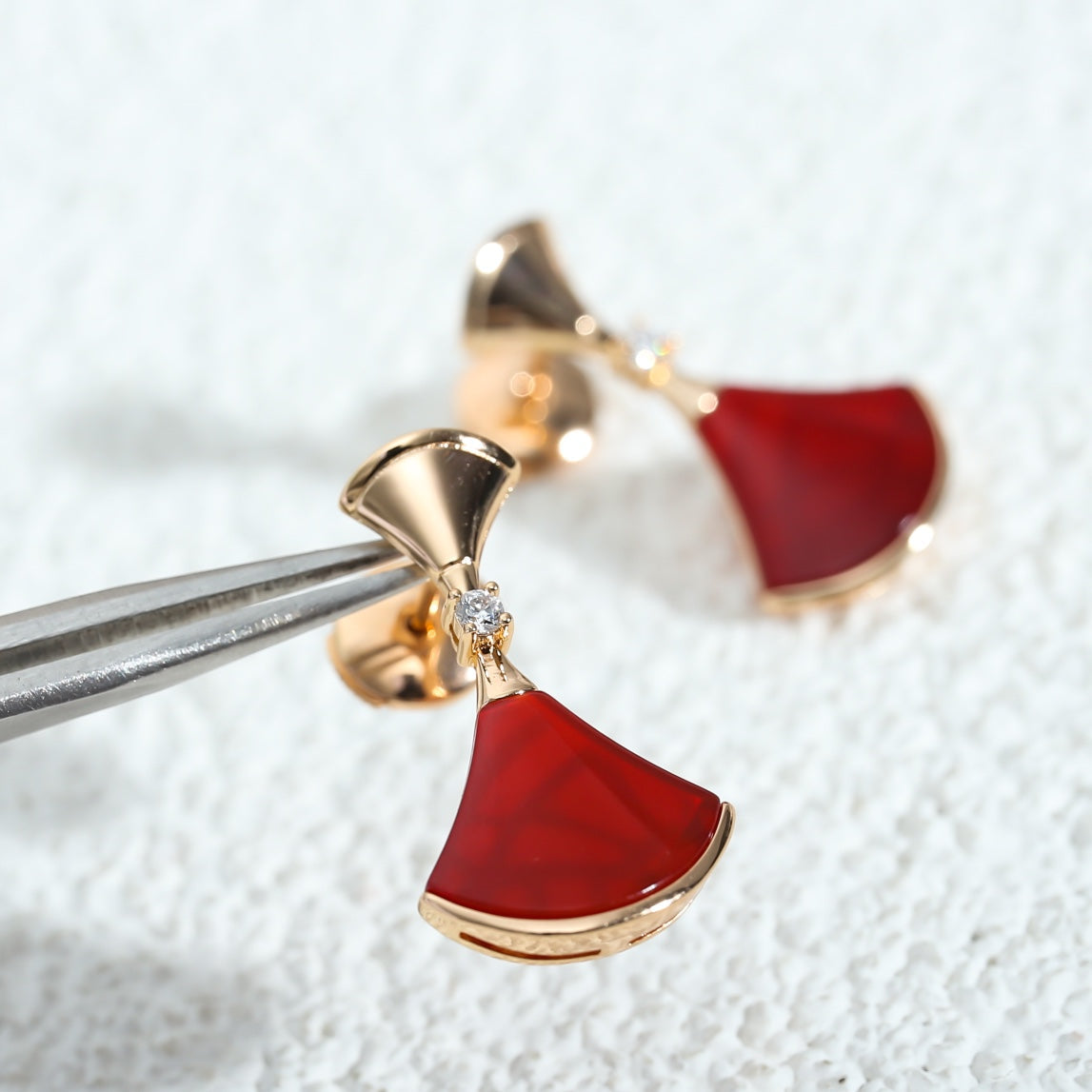 [⭐JeweliWhal]DREAM Carnelian PINK GOLD EARRINGS