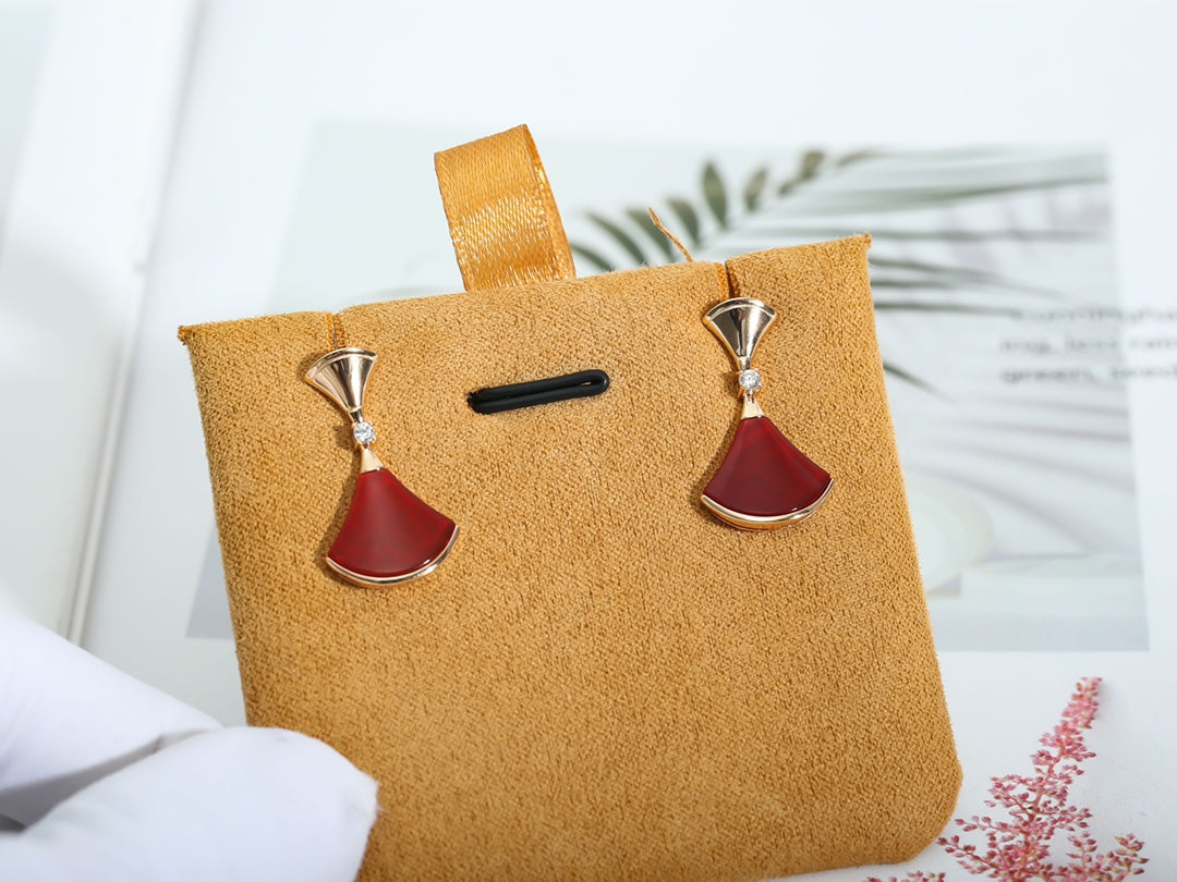 [⭐JeweliWhal]DREAM Carnelian PINK GOLD EARRINGS