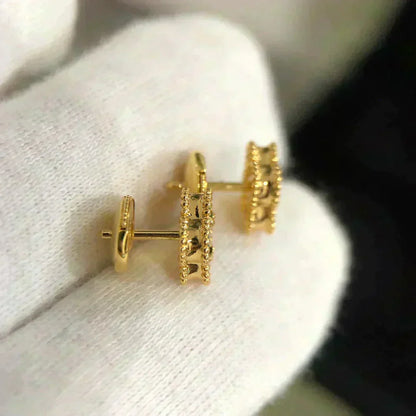 [⭐JeweliWhal]CLOVER MINI 9.5MM MALACHITE  EARRINGS