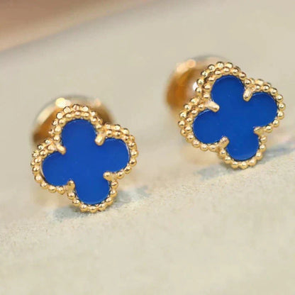 [⭐JeweliWhal]CLOVER MINI 9.5MM TURQUOISE EARRINGS
