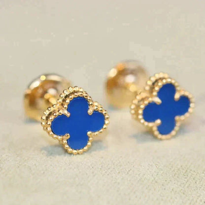 [⭐JeweliWhal]CLOVER MINI 9.5MM TURQUOISE EARRINGS