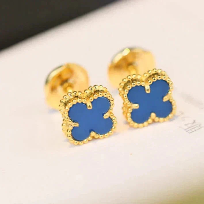 [⭐JeweliWhal]CLOVER MINI 9.5MM TURQUOISE EARRINGS
