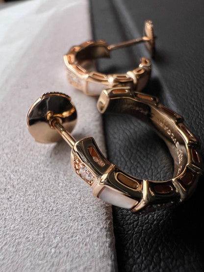 [⭐JeweliWhal]SERPENTI MOP PINK GOLD EARRINGS
