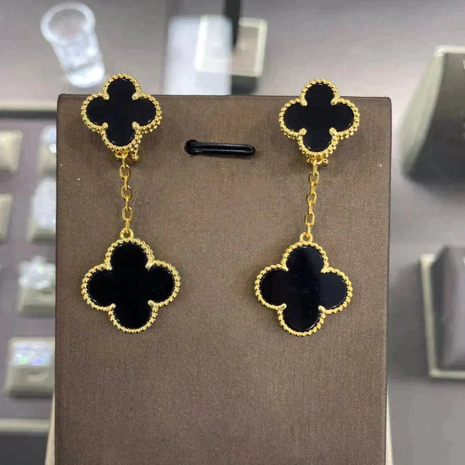 [⭐JeweliWhal]CLOVER 2 MOTIFS  EARRINGS (MULTIPLE CHOICESC