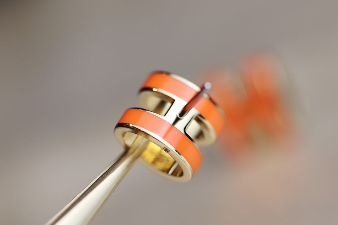 [⭐JeweliWhal]MINI POP H EARRINGS ORANGE