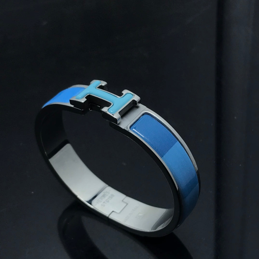 [⭐JeweliWhal]H BRACELET BLUE RAINBOW CERAMIC