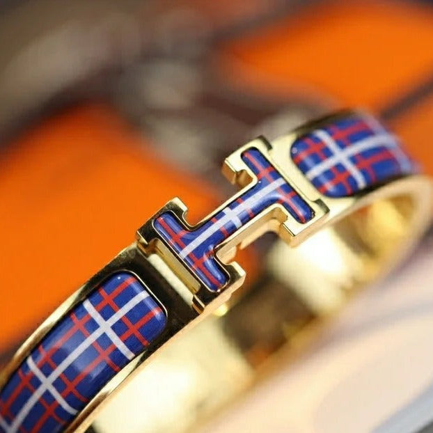 [⭐JeweliWhal]H TARTAN BRACELET 12MM