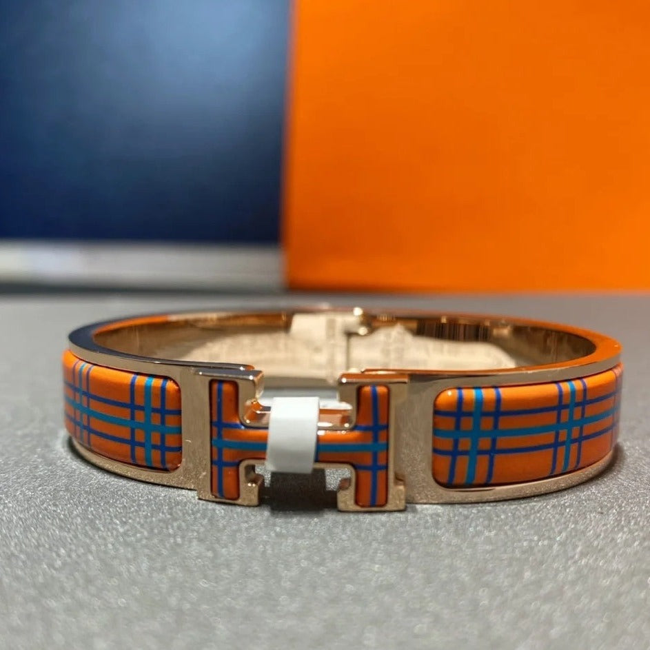 [⭐JeweliWhal]H TARTAN BRACELET 12MM