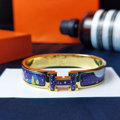 [⭐JeweliWhal]H STAR AND MOON BRACELET 12MM