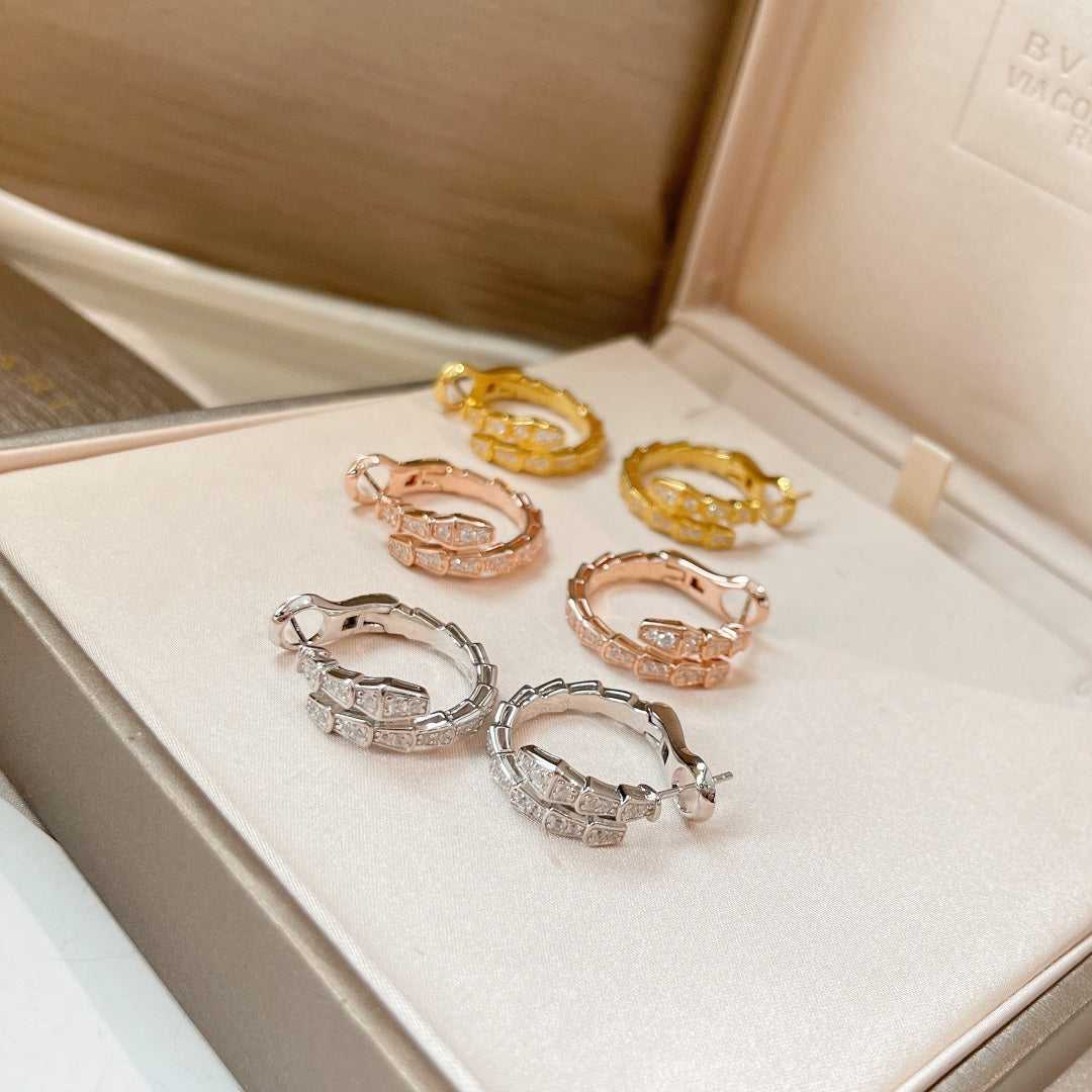 [⭐JeweliWhal]SERPENTI EARRINGS DIAMOND