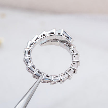 [⭐JeweliWhal]SERPENTI RING SILVER DIAMOND PAVED 4MM