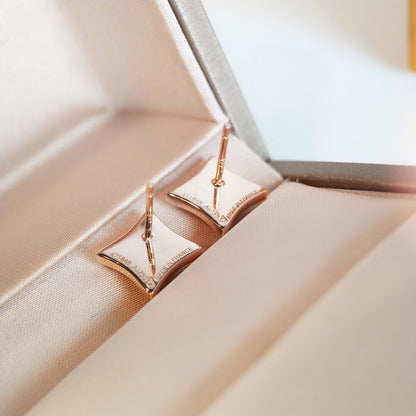 [⭐JeweliWhal]STAR MOP PINK GOLD EARRINGS