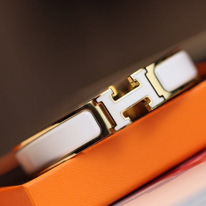[⭐JeweliWhal]H BRACELET 12MM GOLD