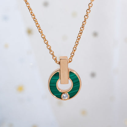 [⭐JeweliWhal]GARI NECKLACE PINK GOLD MALACHITE
