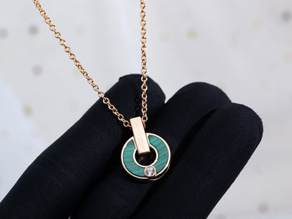[⭐JeweliWhal]GARI NECKLACE PINK GOLD MALACHITE