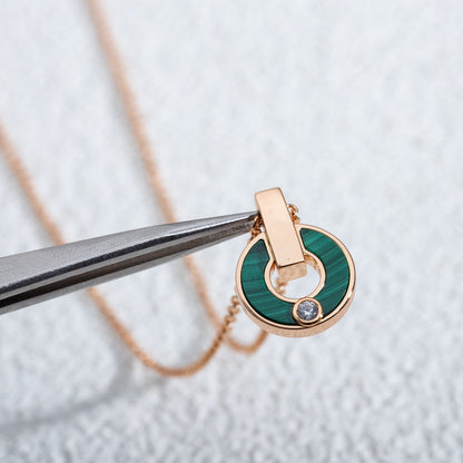 [⭐JeweliWhal]GARI NECKLACE PINK GOLD MALACHITE