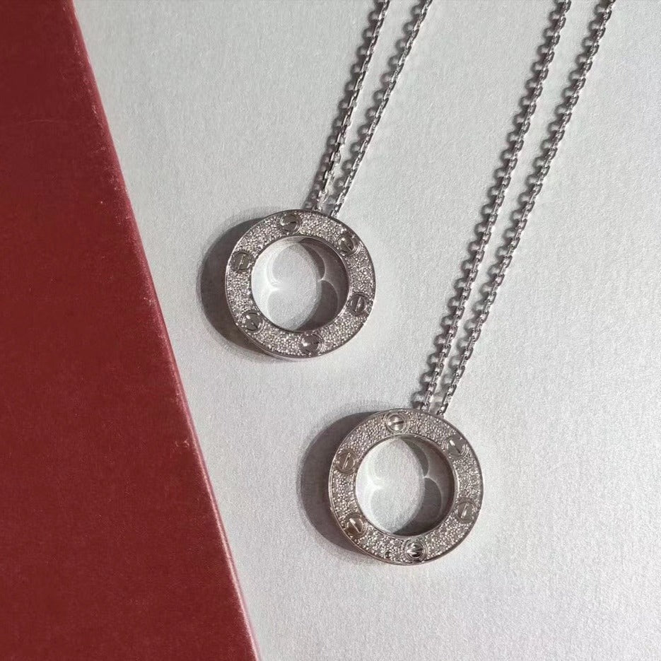 [⭐JeweliWhal]LOVE NECKLACE ADJUSTABLE SILVER