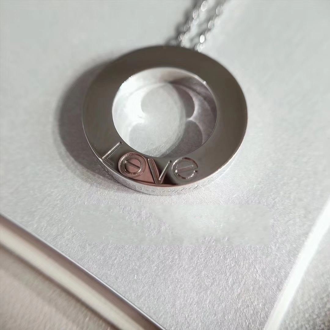 [⭐JeweliWhal]LOVE NECKLACE ADJUSTABLE SILVER