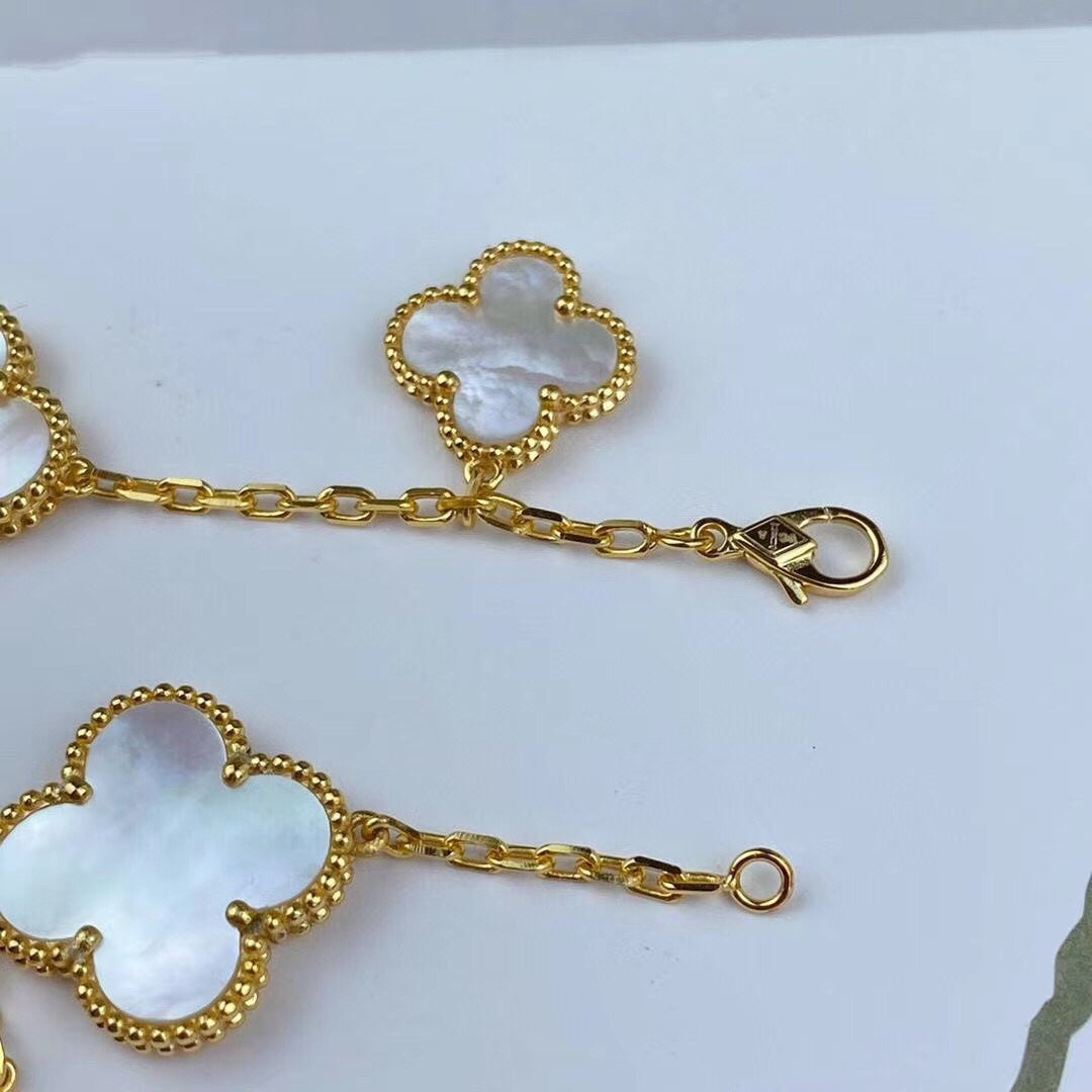 [⭐JeweliWhal]MAGIC CLOVER MOP GOLD BRACELET 5 MOTIFS