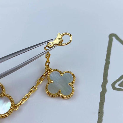 [⭐JeweliWhal]MAGIC CLOVER MOP GOLD BRACELET 5 MOTIFS
