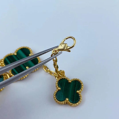 [⭐JeweliWhal]MAGIC CLOVER MALACHITE GOLD BRACELET 5 MOTIFS