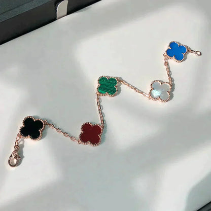 [⭐JeweliWhal]CLOVER 5 MOTIFS MULTICOLOR BRACELET
