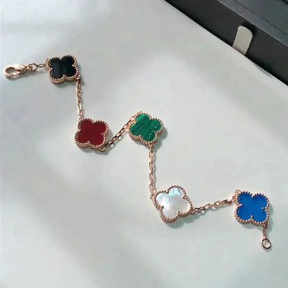 [⭐JeweliWhal]CLOVER 5 MOTIFS MULTICOLOR BRACELET