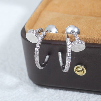 [⭐JeweliWhal]JUSTE EARRINGS 12.75MM SILVER DIAMOND