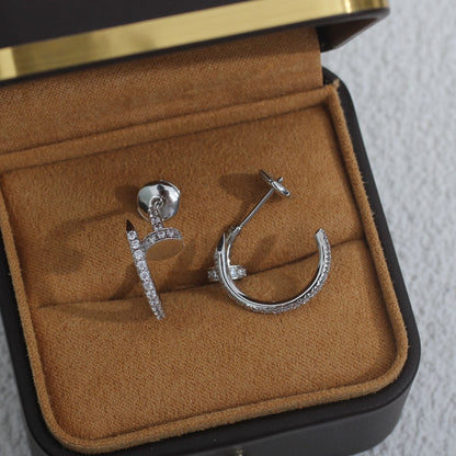 [⭐JeweliWhal]JUSTE EARRINGS 12.75MM SILVER DIAMOND