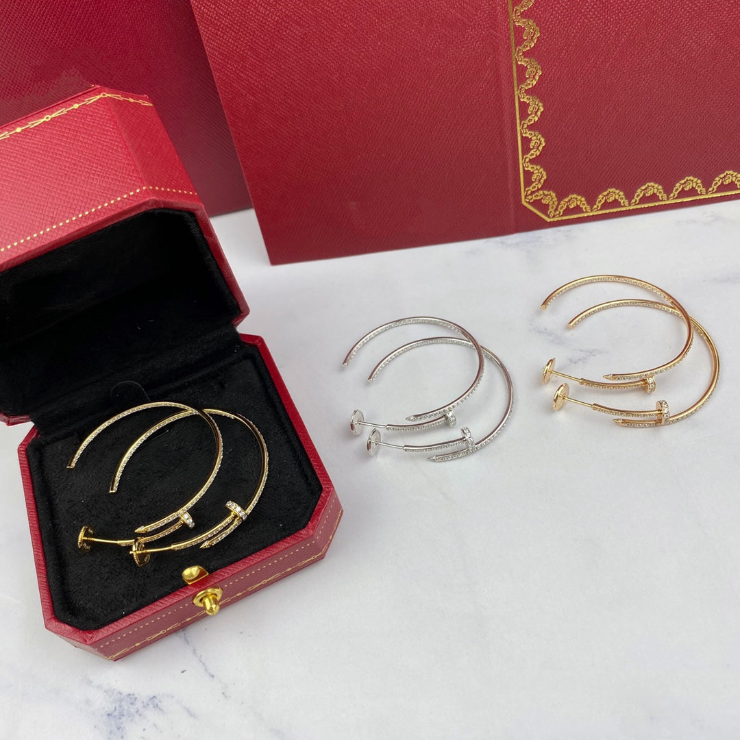 [⭐JeweliWhal]JUSTE EARRINGS FULL DIAMONDS 1.8MM
