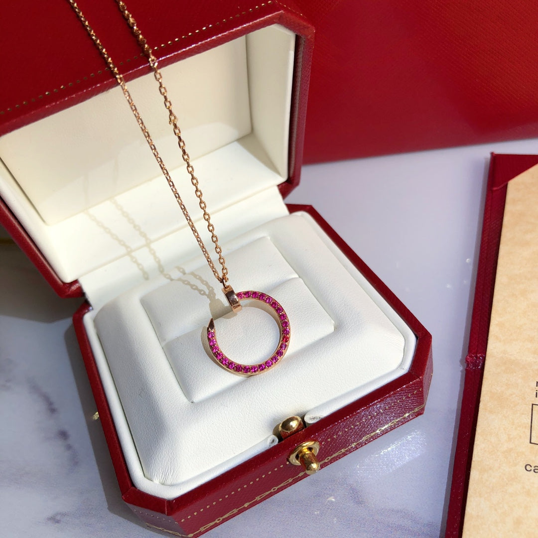 [⭐JeweliWhal]JUSTE NECKLACE GOLD RED DIAMONDS