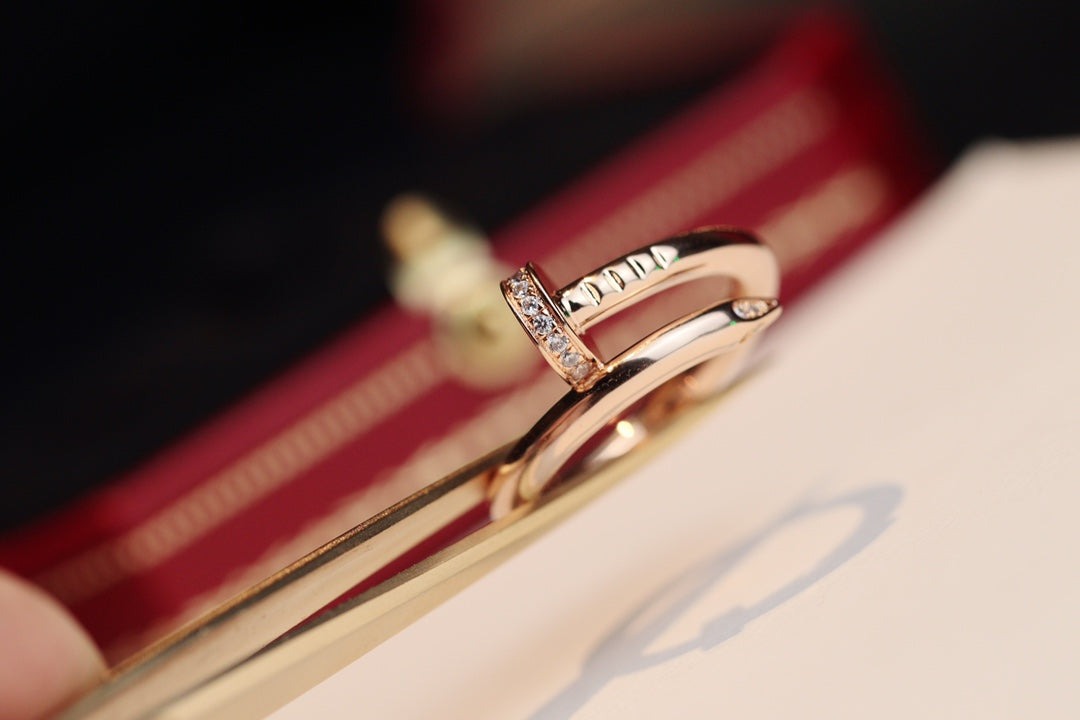 [⭐JeweliWhal]JUSTE RING 2.65MM PINK GOLD DIAMOND